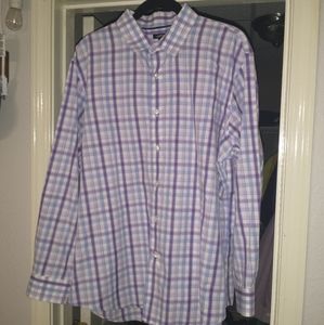 Apt 9 Collared dress shirt. Blue, White, and Purple.